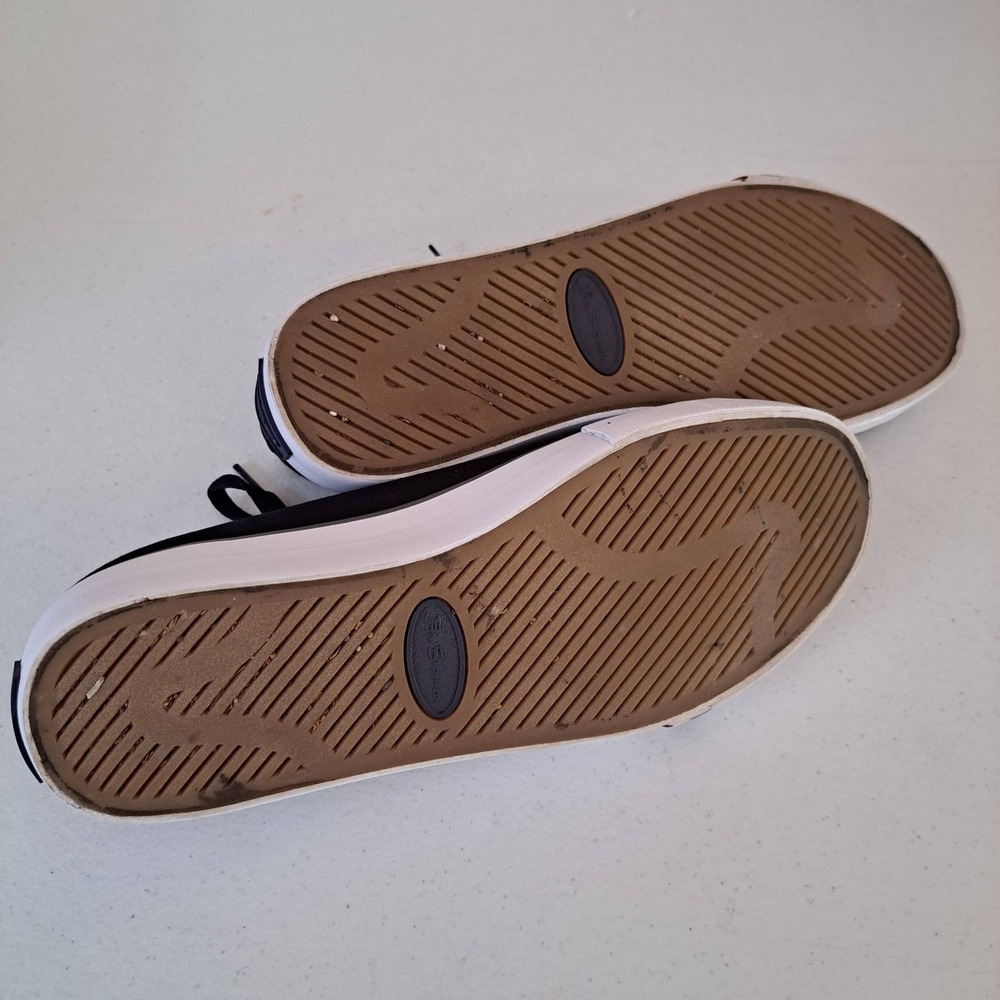 Ben Sherman Canvas Sneakers Black White 10.5 Memory Foam Plaid 1175-588-B30 - Picture 11 of 11
